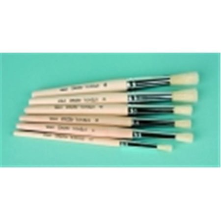 EASY-TO-ORGANIZE Fine Natural White Bristle Stencil Brush Set - Assorted Size; Set - 6 EA535441